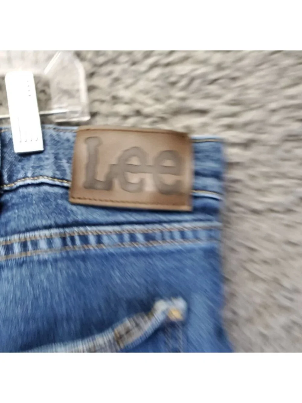 Lee Jeans Mens 38x32 Blue Slim Fit Stretch Denim Classic Straight Leg *Read*